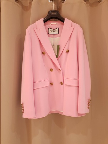 Giacca blazer doppiopetto rosa