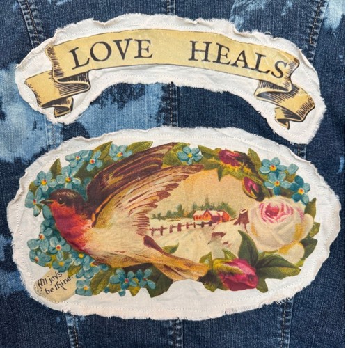 Giacca blazer denim love - blazer, heals